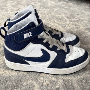 Nike Kids' Navy and White High-Top Sneakers